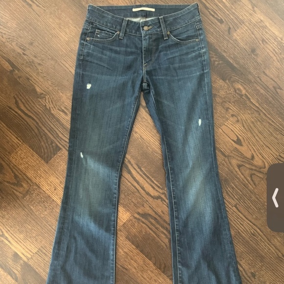 VINCE WOMENS DISTRESSED FLARE MYKONOS BLUE JEANS, Never Worn, size 28 - Picture 1 of 9